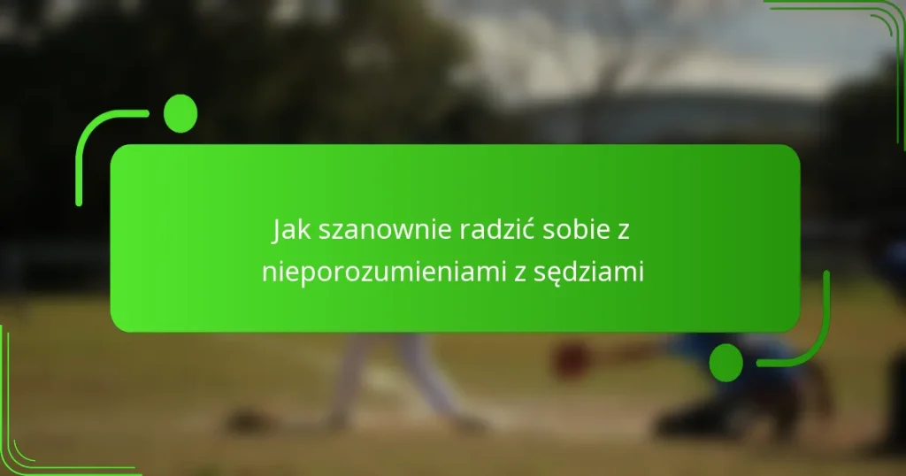 Jak szanownie radzić sobie z nieporozumieniami z sędziami