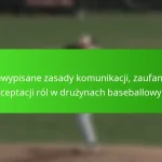 Niewypisane zasady komunikacji, zaufania i akceptacji ról w drużynach baseballowych
