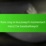Rola ciszy w kluczowych momentach meczów baseballowych