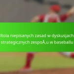 Rola niepisanych zasad w dyskusjach strategicznych zespołu w baseballu