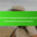 Zrozumienie niewypowiedzianych dynamik ról zespołowych podczas kryzysu